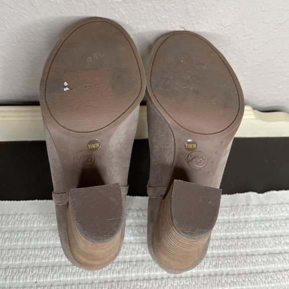 Lucky Brand Womens LP-LARETAH Taupe Peep Toe Block Heel Ankle Booties Size 8.5 M - Picture 8 of 8